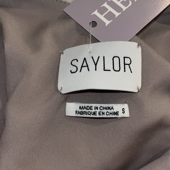 NWT! Silver Sequined Aliannia Mini Cocktail Dress by Saylor, Size S, price $220 - Picture 9 of 15